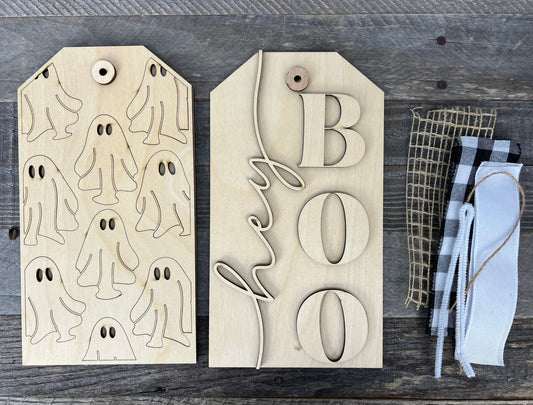 Hey Boo DIY Halloween Tags | Farmhouse Style Home Decor