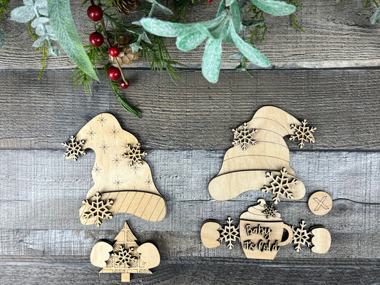 DIY Winter Gnome Hands | Attachments for Interchangeable Gnome Shelf Sitter Sign