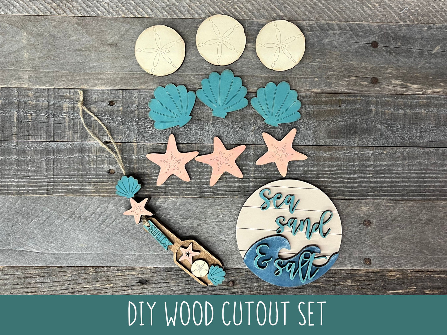 DIY Beach-Themed Gumball Filler Set | Bowl Filler, Scoop and Mini-Sign Decorative Tray Set