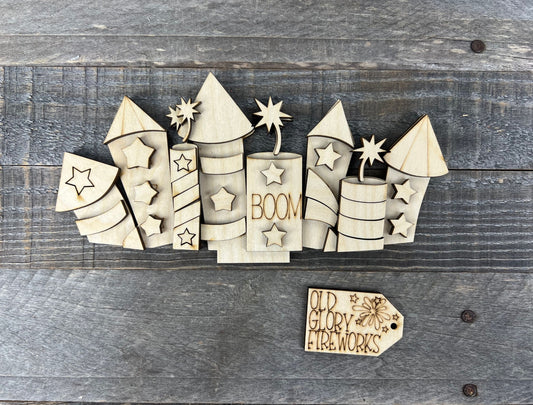 July 4th Interchangeable Basket Insert