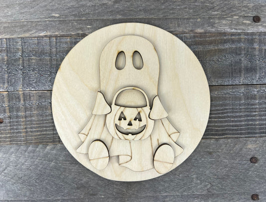 Halloween Ghost DIY Round Insert for The Emma Interchangeable Shelf Sitter