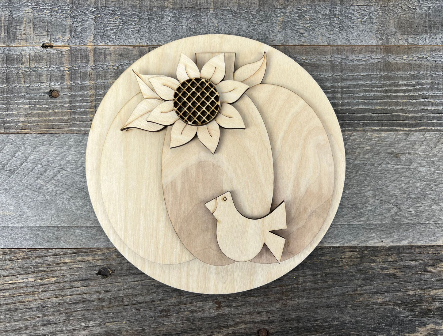 Fall Pumpkin DIY Round Insert for The Emma Interchangeable Shelf Sitter