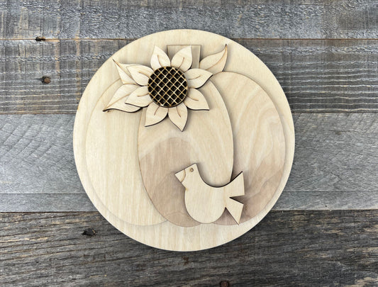Fall Pumpkin DIY Round Insert for The Emma Interchangeable Shelf Sitter