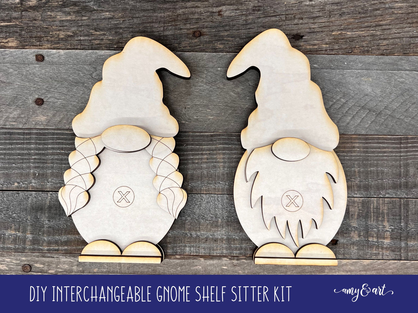 Full Set - Interchangeable Gnomes & Attachments | DIY Shelf Sitter Sign