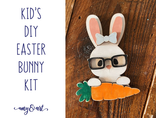 Kid's DIY Easter Bunny Paint Kit | Craft Kit for Kids