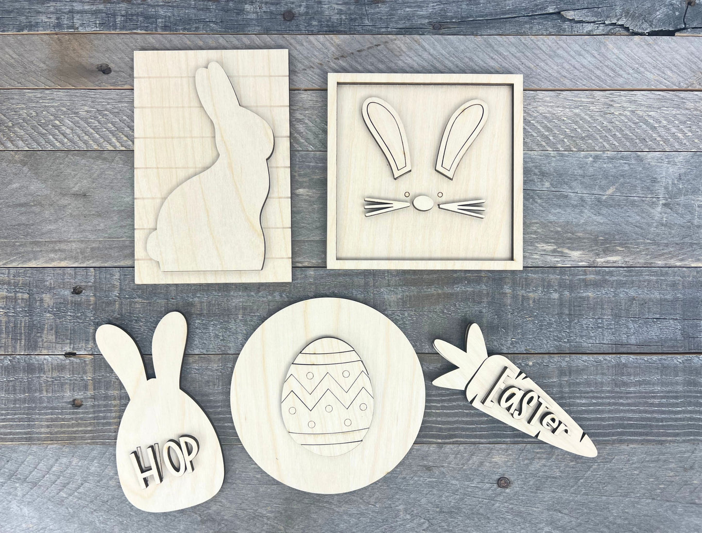 Easter Modern Farmhouse DIY Tiered Tray Decor Set