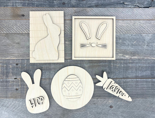 Easter Modern Farmhouse DIY Tiered Tray Decor Set