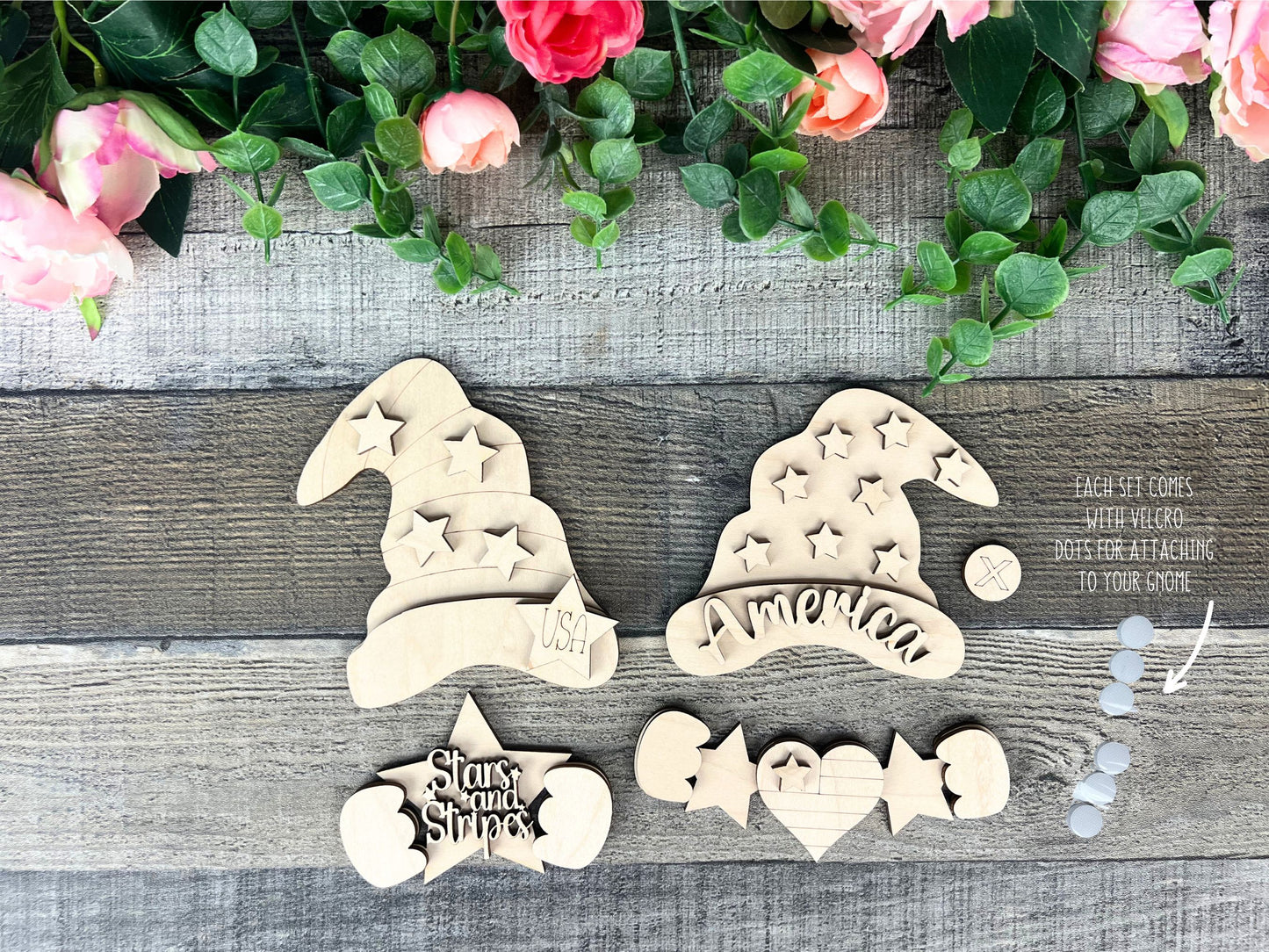 Patriotic 4th of July Gnome Hands | DIY Attachments for Interchangeable Gnome Shelf Sitter Sign