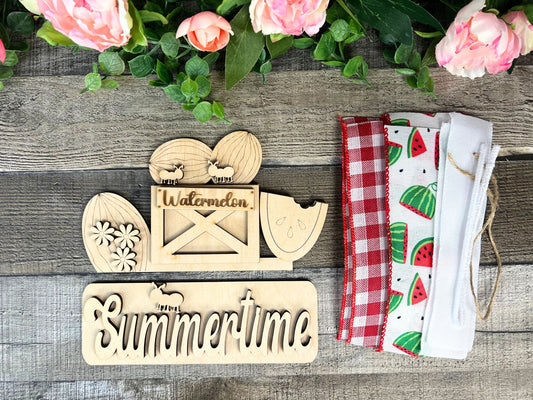 Watermelon DIY Attachment Pieces for the Jackie Interchangeable 12" Round Hanging Sign