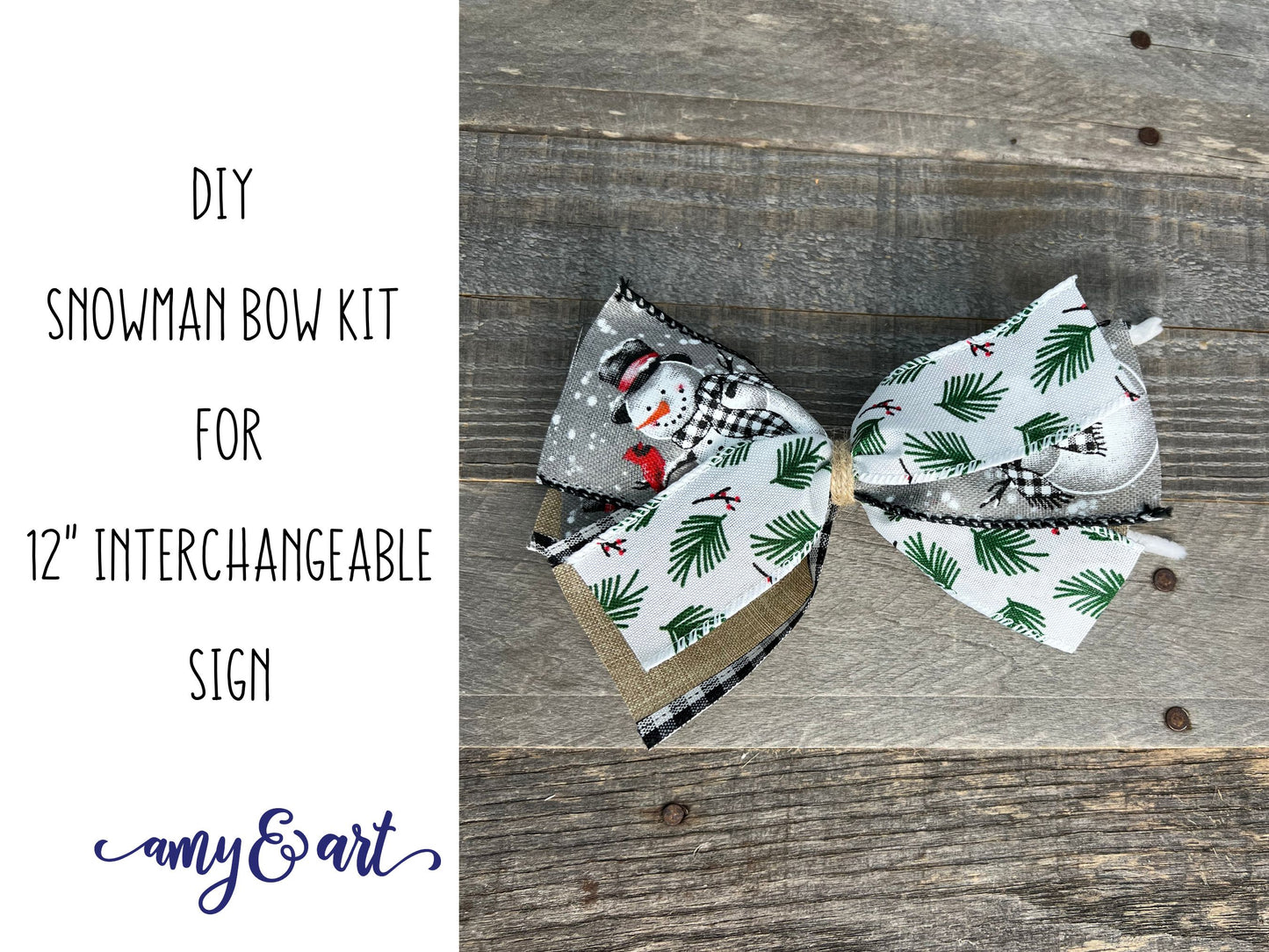 Let it Snow DIY Attachment Pieces for the Jackie Interchangeable 12" Round Hanging Sign