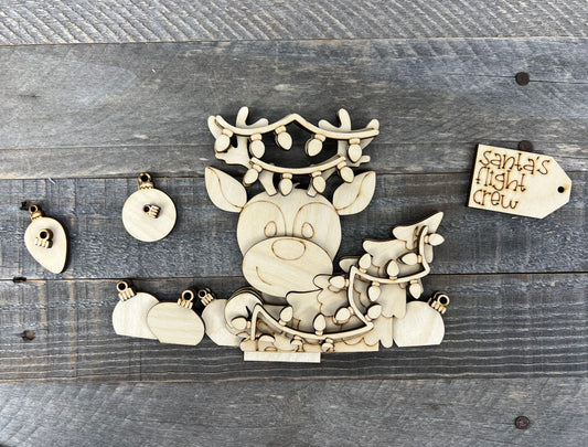Christmas Reindeer Interchangeable Basket Insert