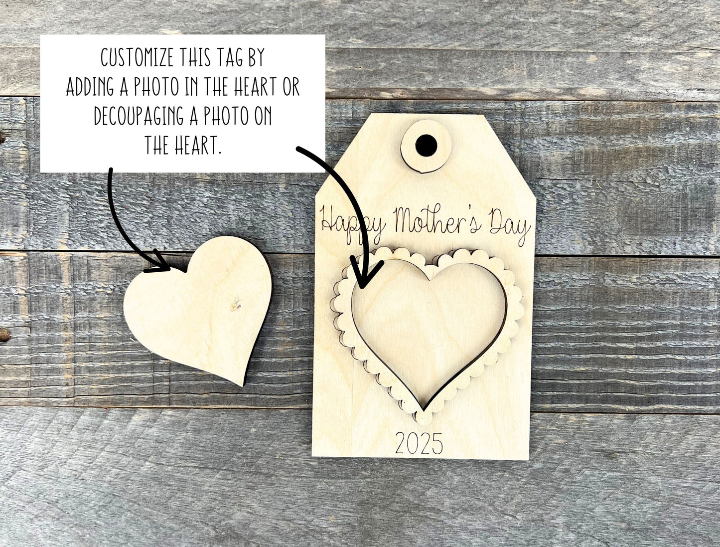 DIY Happy Mother’s Day DIY Heart Frame Tag
