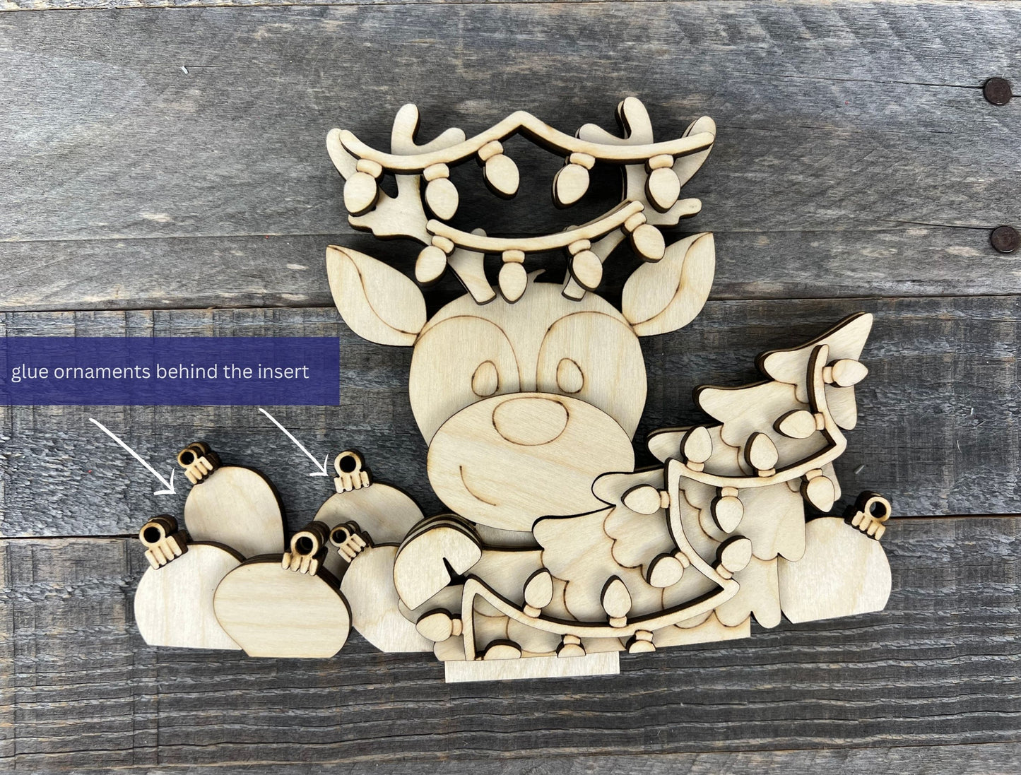 Christmas Reindeer Interchangeable Basket Insert