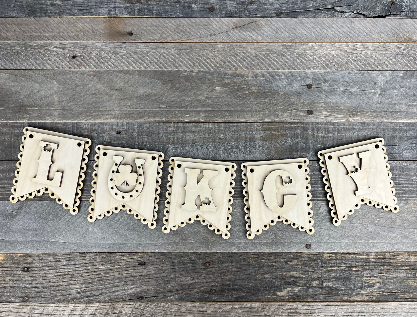 Lucky DIY Mantel Garland | Farmhouse Style St. Patrick's Day Banner Decor