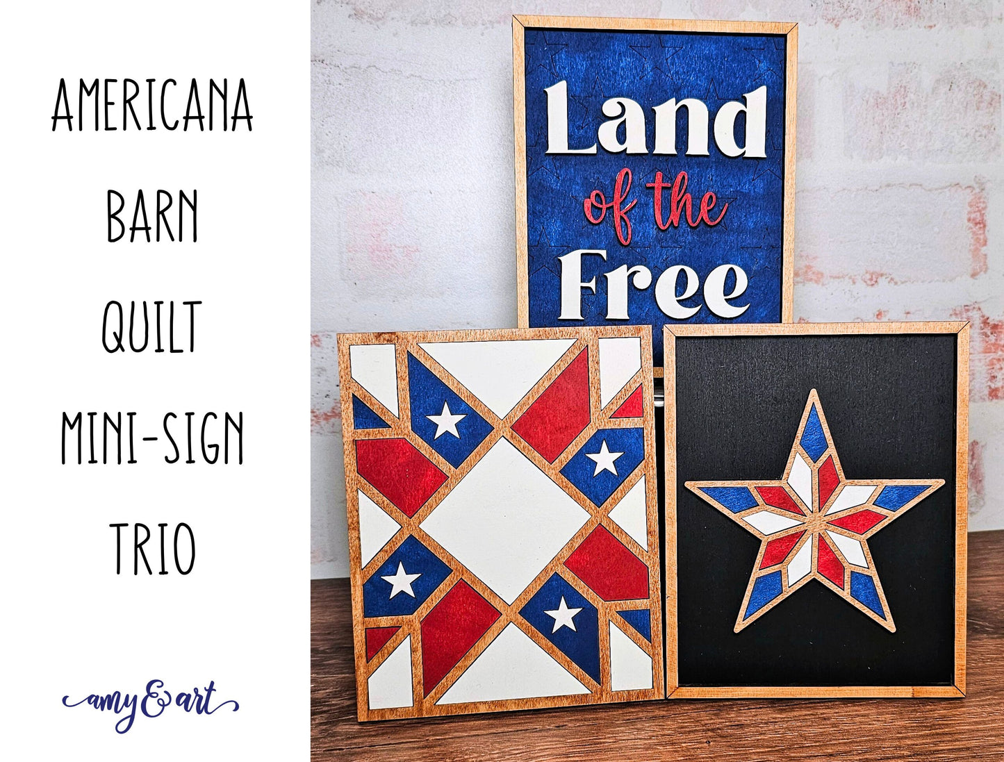 Americana Barn Quilt DIY Mini-Signs