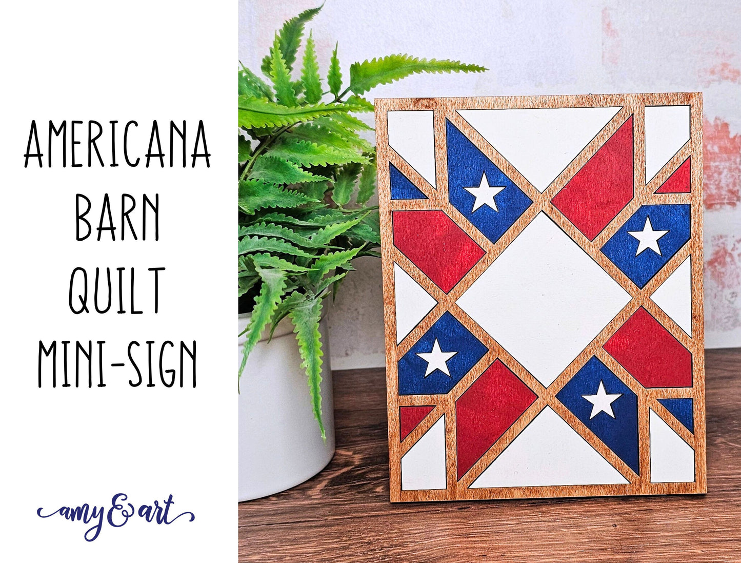Americana Barn Quilt DIY Mini-Signs