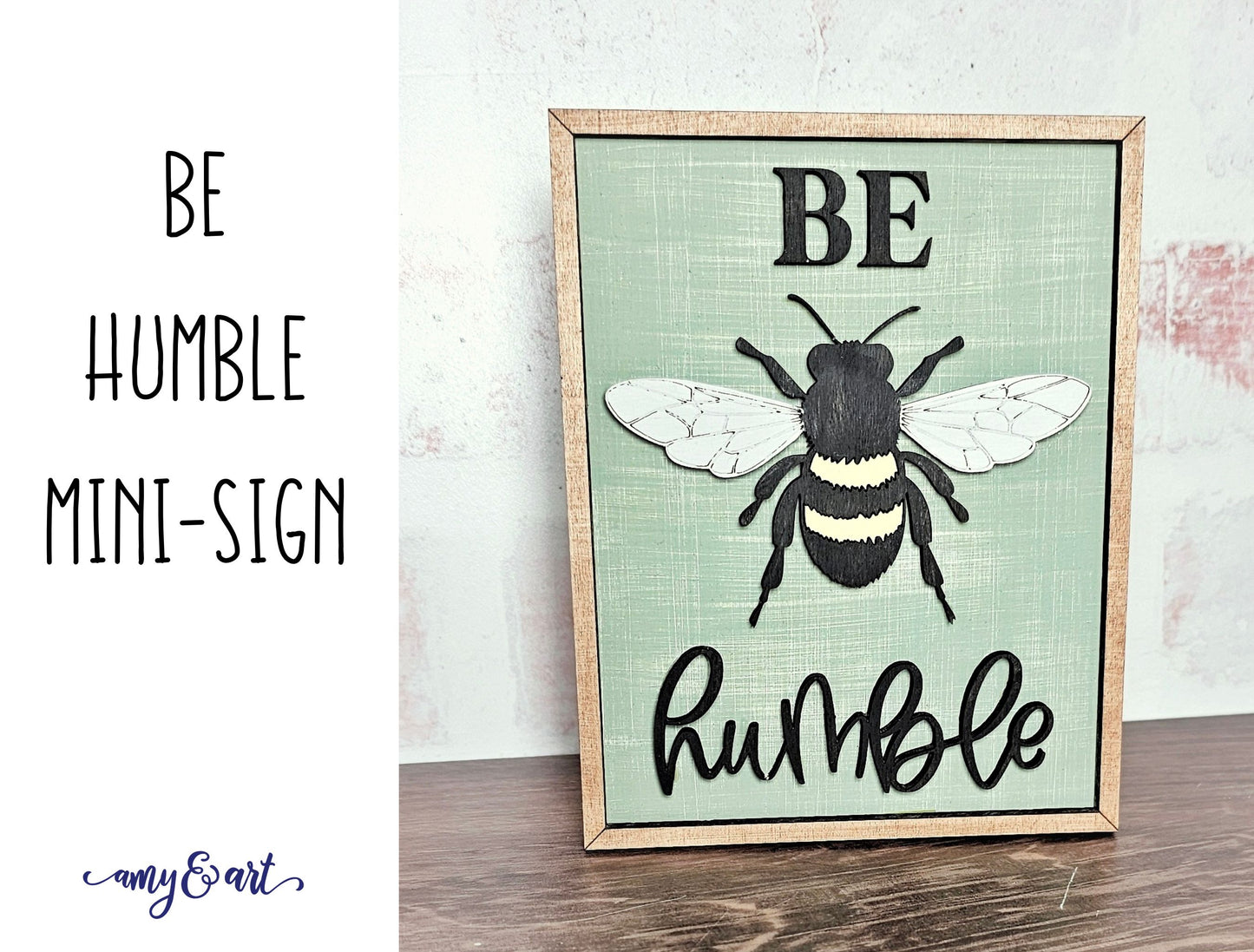 Bee Themed Mini-Signs - DIY Wood Cutout Kit