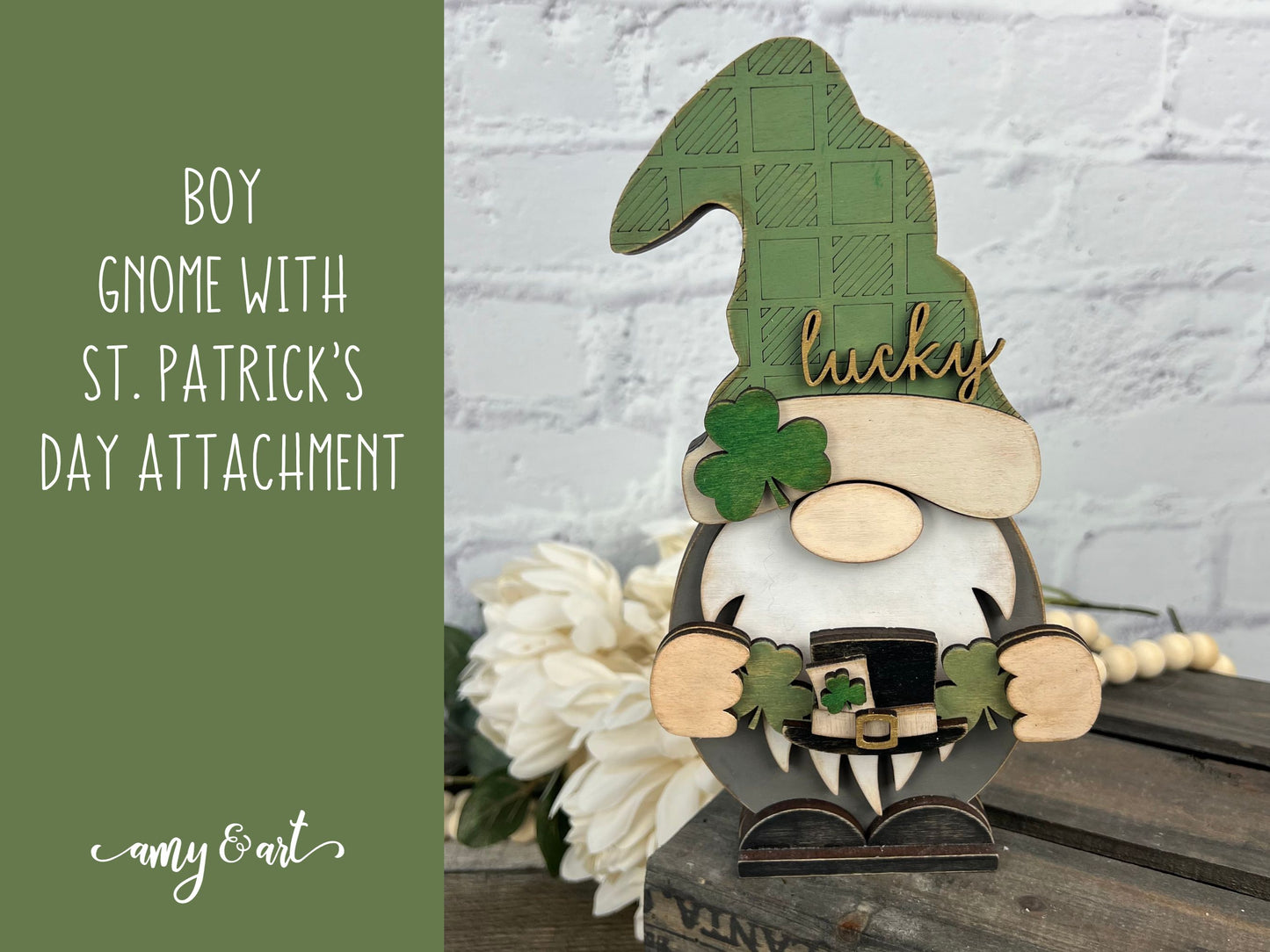 DIY St. Patrick's Day Gnome Hands | Attachments for Interchangeable Gnome Shelf Sitter Sign