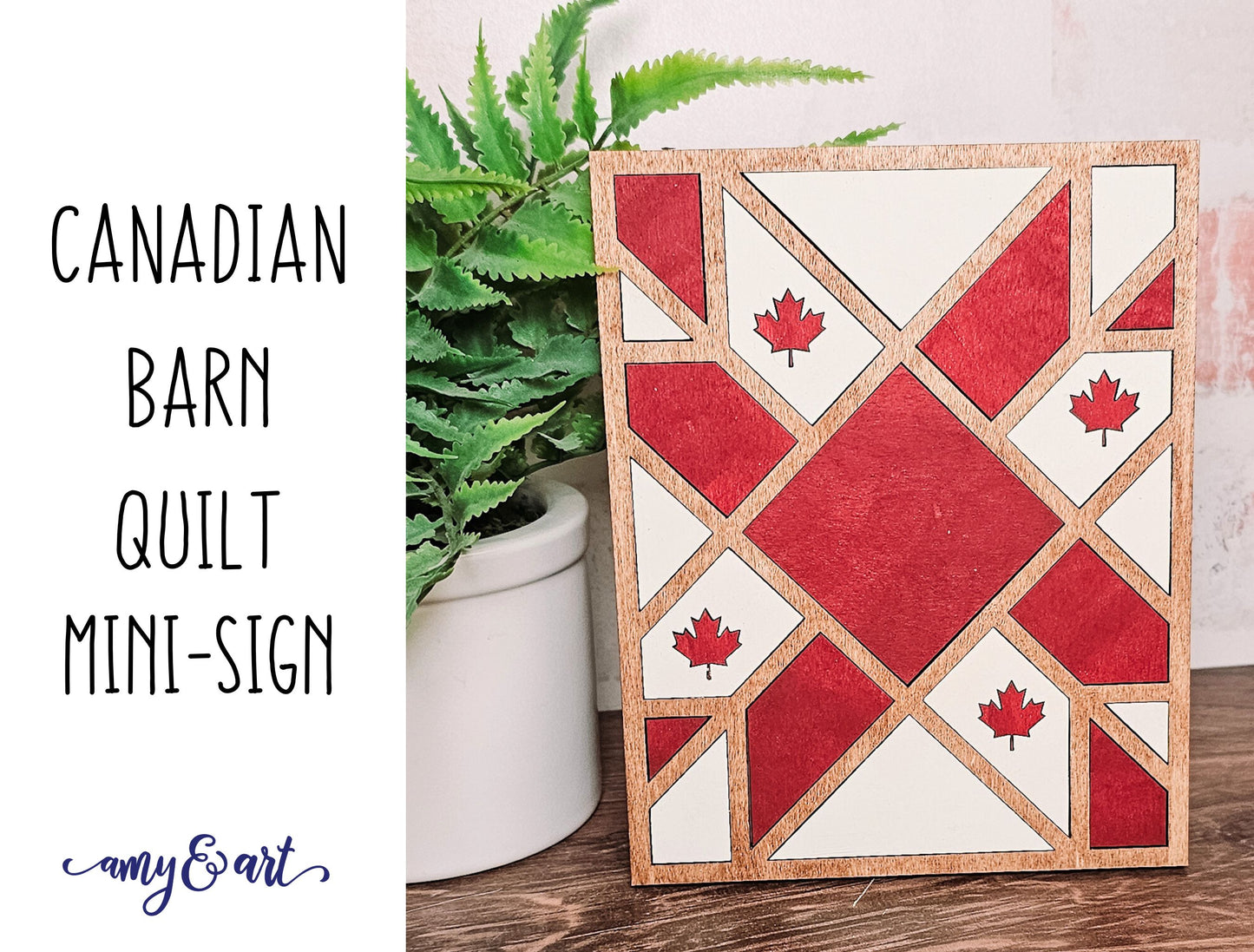 Canadian Barn Quilt DIY Mini-Signs