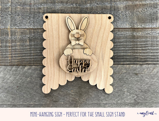 Easter Bunny DIY Mini-Hanging Sign