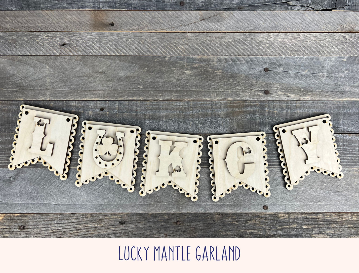 Lucky DIY Mantel Garland | Farmhouse Style St. Patrick's Day Banner Decor