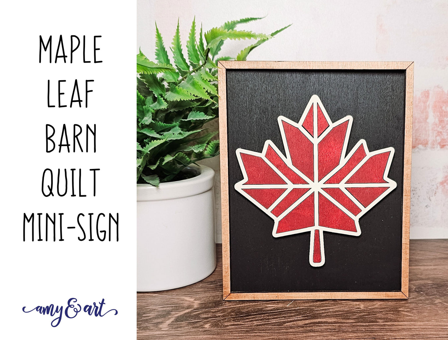 Canadian Barn Quilt DIY Mini-Signs