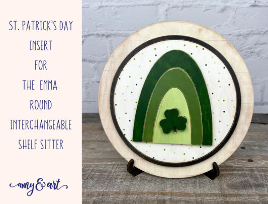 St. Patrick's Day Rainbow DIY Round Insert for The Emma Interchangeable Shelf Sitter