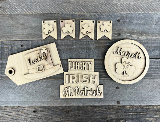 St. Patrick's Day Lucky DIY Tiered Tray Decor Set | Farmhouse Style Home Decor
