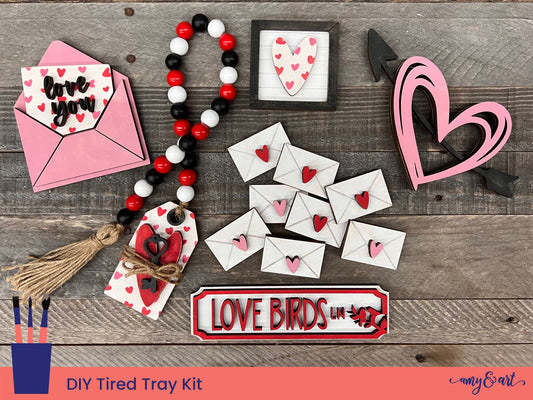 Valentine’s Day Love Birds DIY Tiered Tray Decor | Farmhouse Style Home Decor
