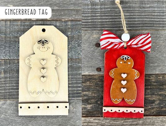 DIY Gingerbread Man Tag Ornament