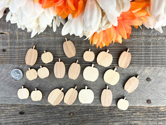 Wooden Pumpkin Embellishments | DIY Crafting Home Decor Wood Cutouts