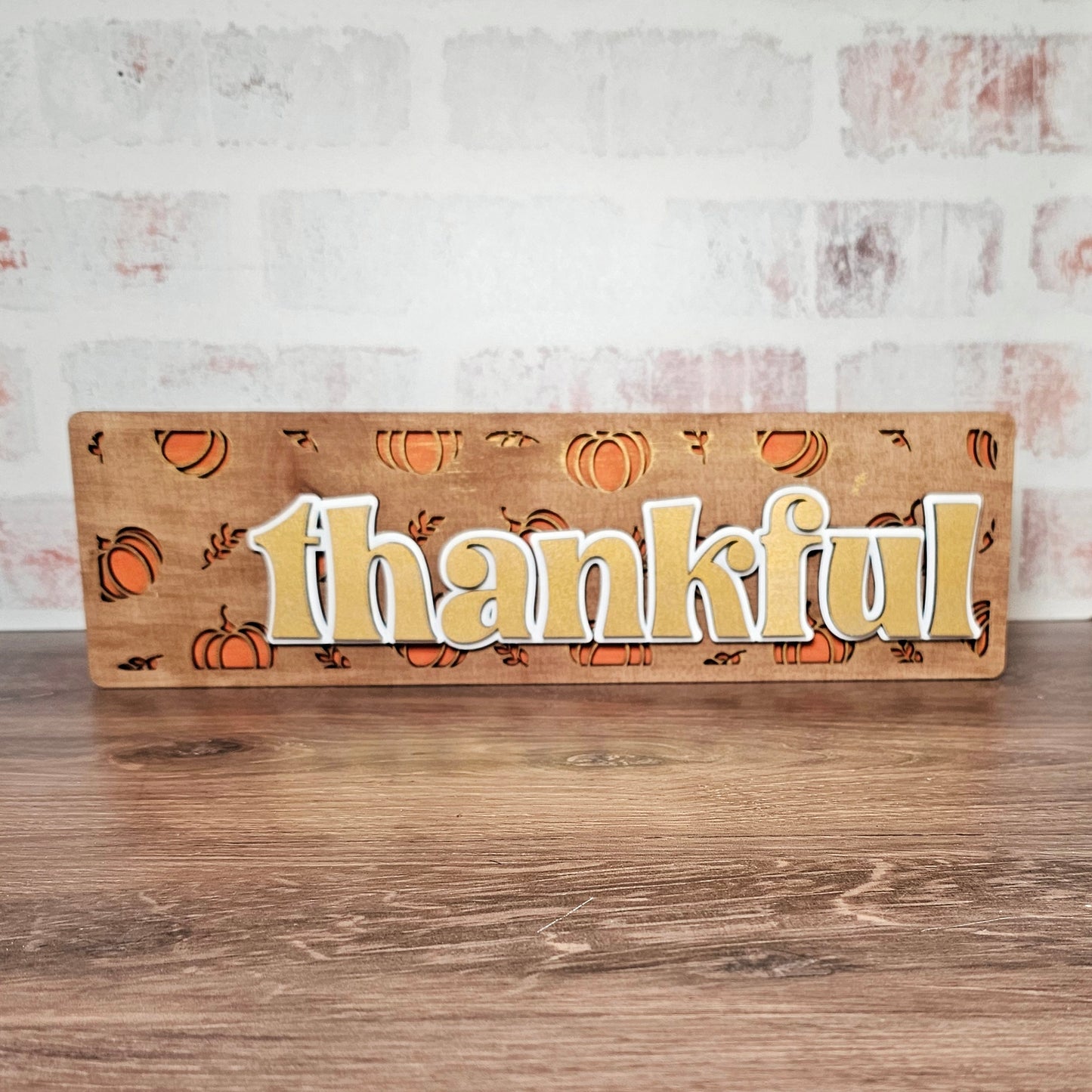 Thanksgiving & Christmas Reversible Sign | Farmhouse Style Shelf Sitter