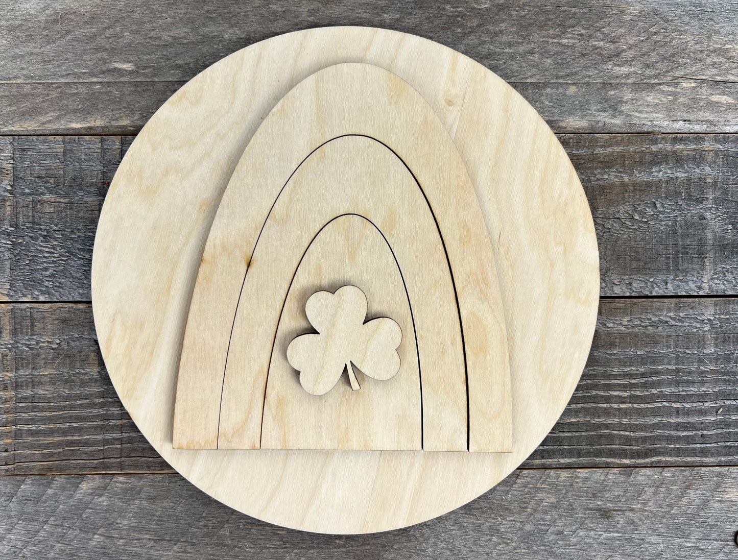 St. Patrick's Day Rainbow DIY Round Attachment Piece for The Emma Interchangeable Shelf Sitter