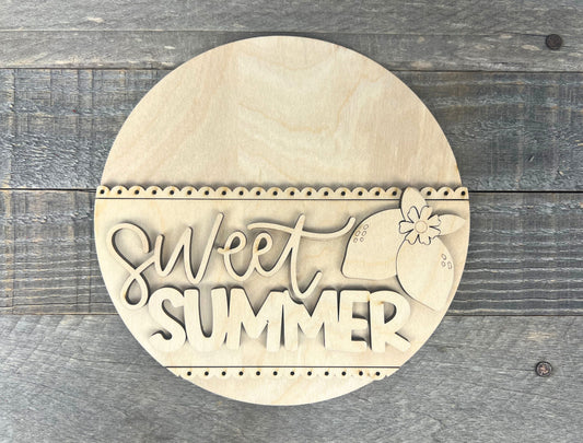 Lemon Sweet Summer DIY Round Insert for The Emma Interchangeable Shelf Sitter