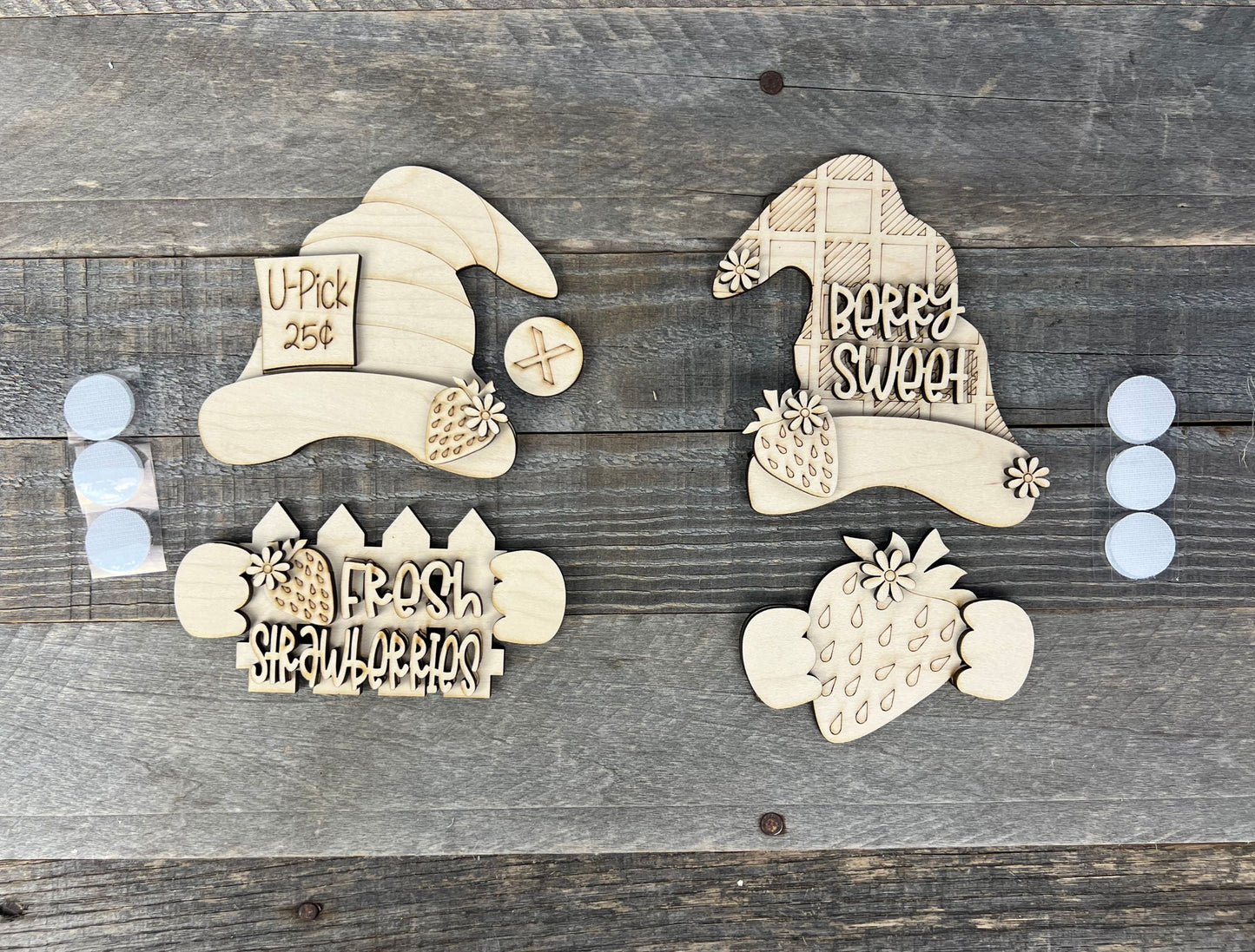 Strawberry Gnome Hands | DIY Attachments for Interchangeable Gnome Shelf Sitter Sign