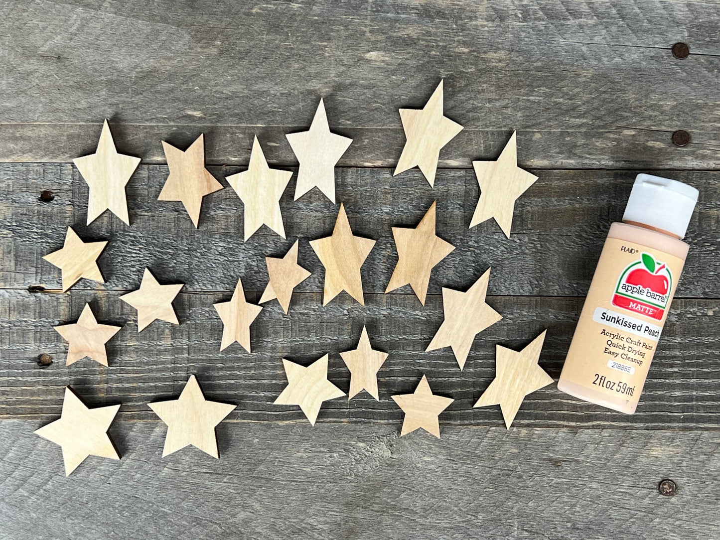 Wooden Star Embellishments | DIY Crafting Home Decor Wood Cutouts