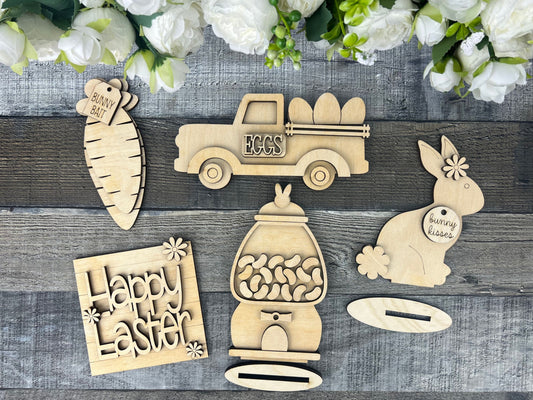 Bunny Kisses DIY Tiered Tray Easter Decor | Farmhouse Style Rustic DIY Craft Supplies