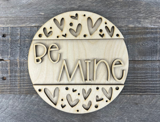 Be Mine Valentine's Day DIY Round Insert for The Emma Interchangeable Shelf Sitter