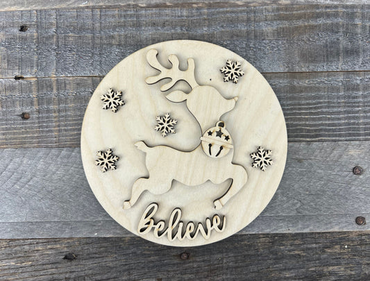 Christmas Reindeer DIY Round Insert for The Emma Interchangeable Shelf Sitter