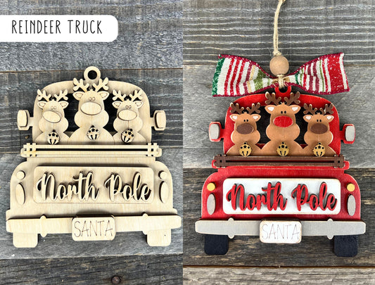 DIY Reindeer Truck Ornament