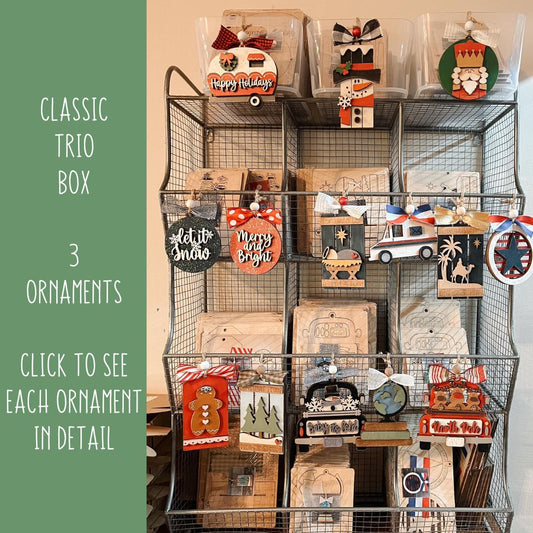 Virtual DIY Ornament Bar - Classic Trio - 3 Ornament Option