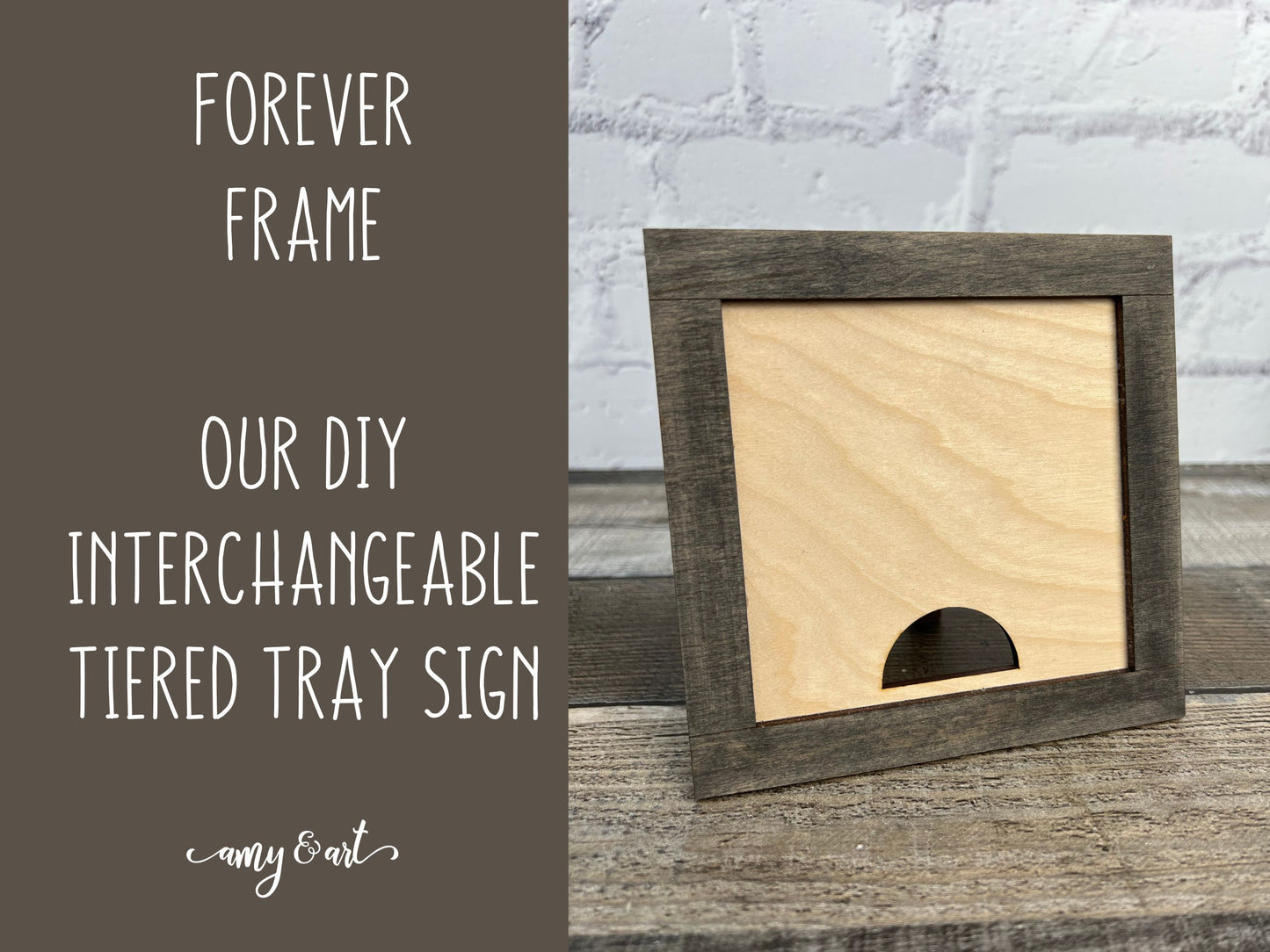 Square Forever Frame | Interchangeable Tiered Tray Sign