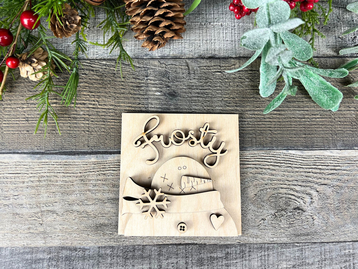 Snowman DIY Scoop and Bowl Filler | Bowl Filler, Scoop and Mini-Sign Decorative Tray Set