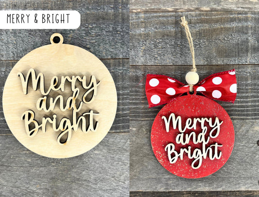 DIY Merry & Bright Ornament