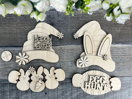 Easter Attachments for Interchangeable Gnome Shelf Sitter Sign