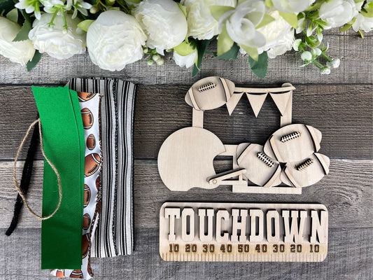 Football Touchdown DIY Attachment Pieces for Interchangeable Farmhouse Style 12" Round Sign