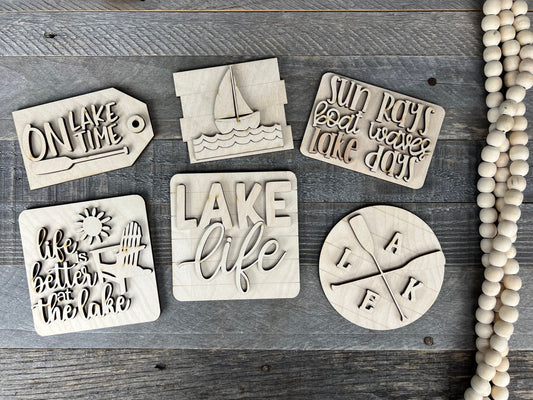 Lake Life Tiered Tray | DIY Farmhouse Style Decor