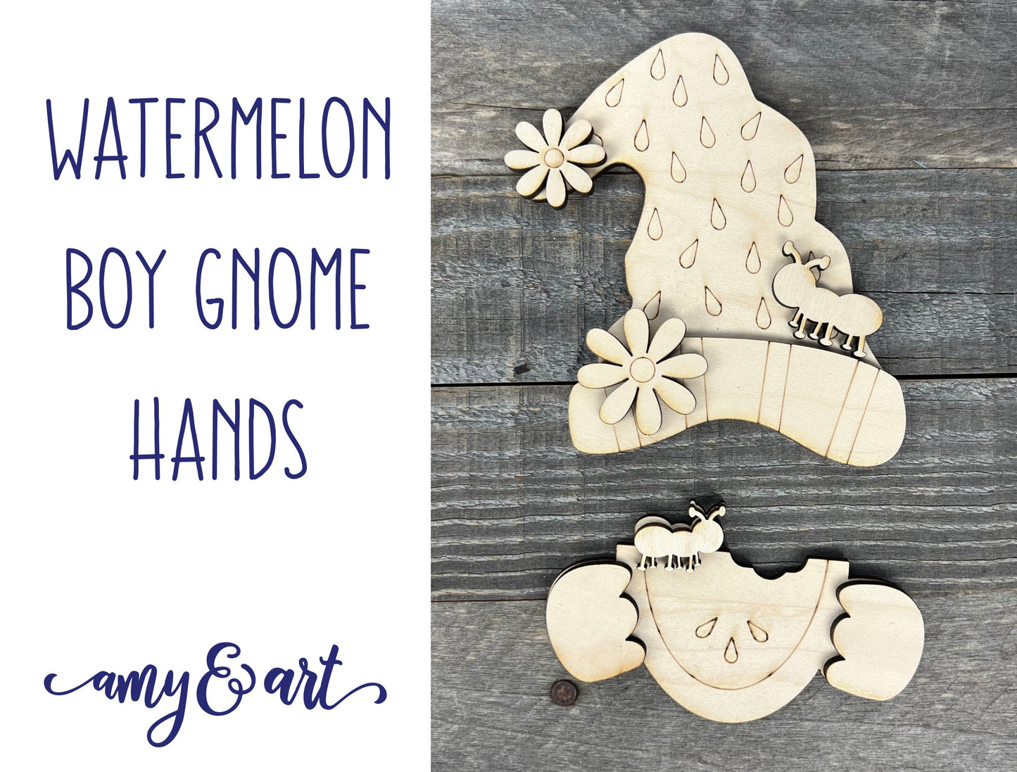 Watermelon Gnome Hands | DIY Attachments for Interchangeable Gnome Shelf Sitter Sign