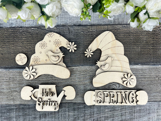 Spring Attachments for Interchangeable Gnome Shelf Sitter Sign