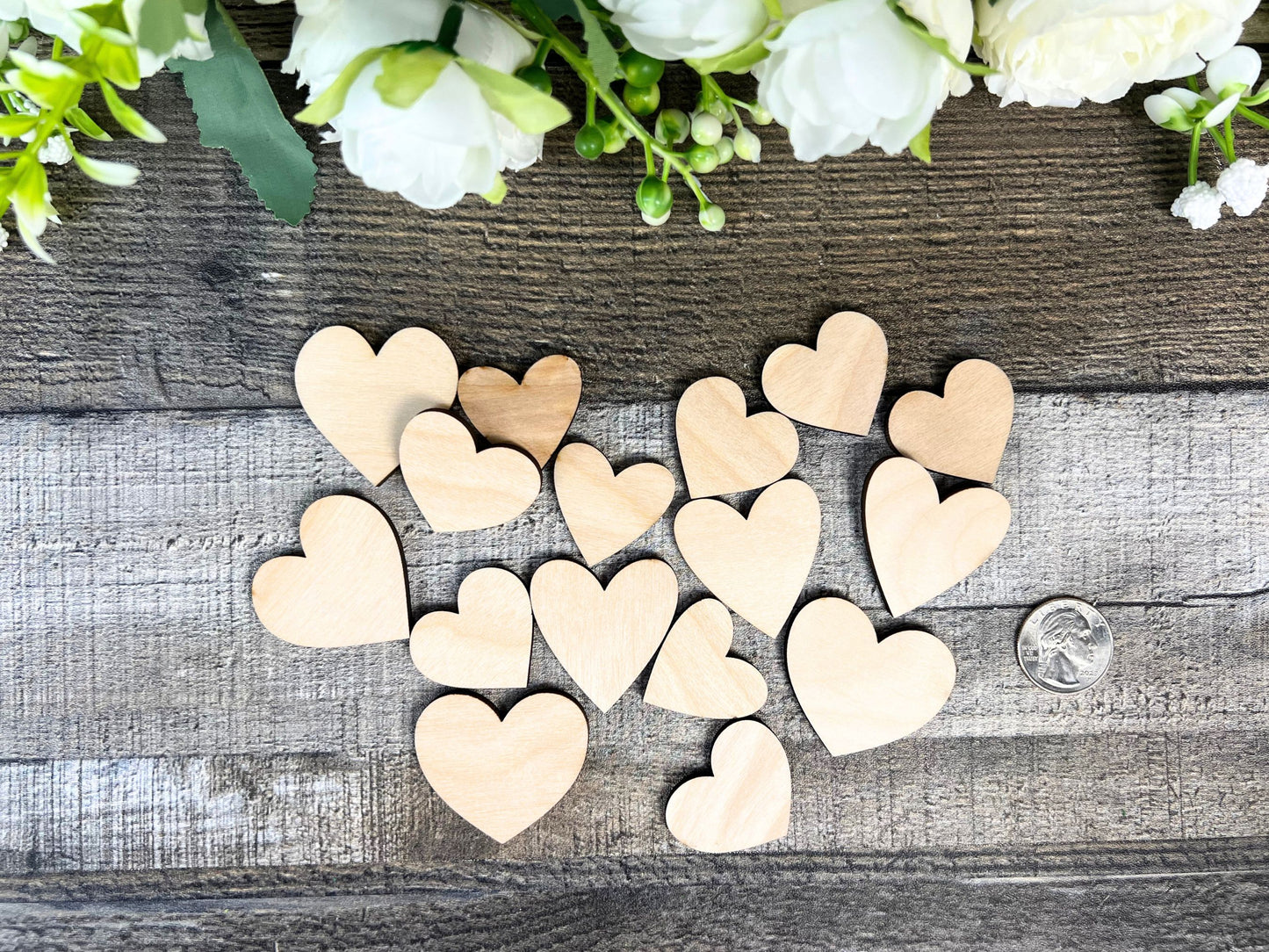 Wooden Heart Embellishments | DIY Crafting Home Decor Wood Cutouts